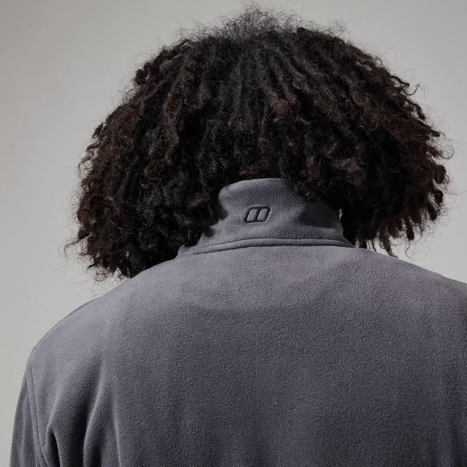 Berghaus moški aslam flis z mikro polovično zadrgo 6JTH151 oblačila siva/črna