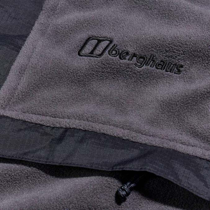 Berghaus moški aslam flis z mikro polovično zadrgo 6JTH151 oblačila siva/črna