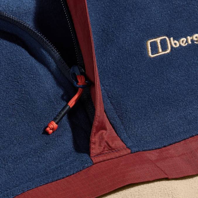 Berghaus moški aslam flis z mikro polovično zadrgo 6JTH153 oblačila temno modra/naravna