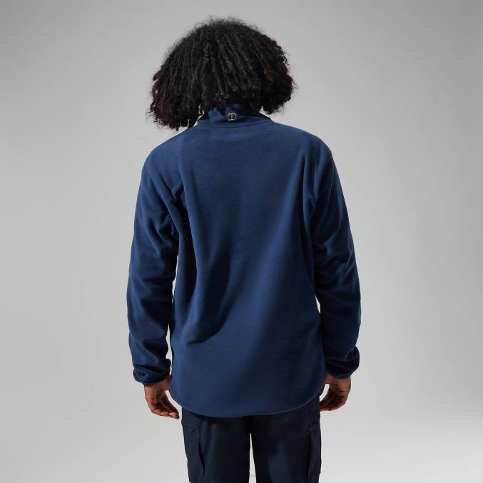 Berghaus moški aslam flis z mikro polovično zadrgo 6JTH153 oblačila temno modra/naravna