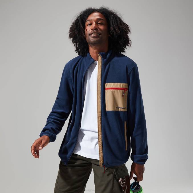 Berghaus moški aslam mikro jakna 6JTH140 oblačila temno modra/naravna