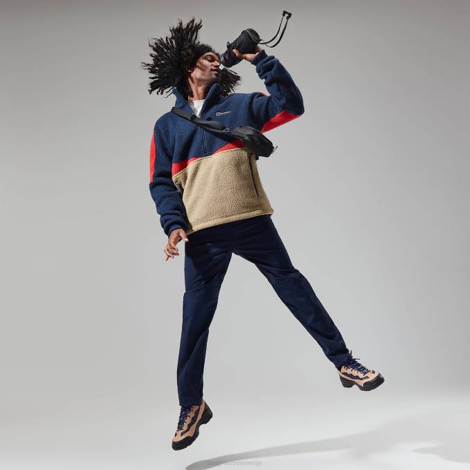 Berghaus moški houlton flis s pol zadrgo 6JTH118 oblačila temno modra/naravna