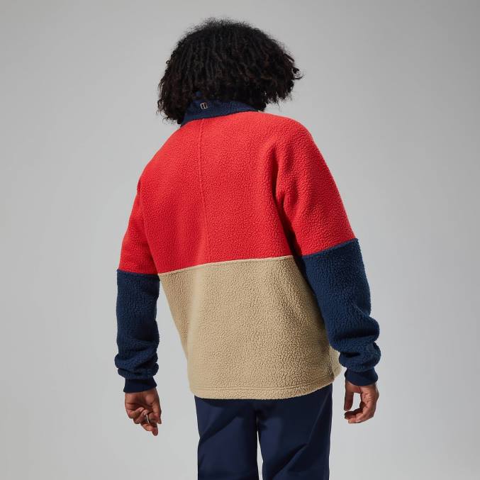 Berghaus moški houlton flis s pol zadrgo 6JTH118 oblačila temno modra/naravna