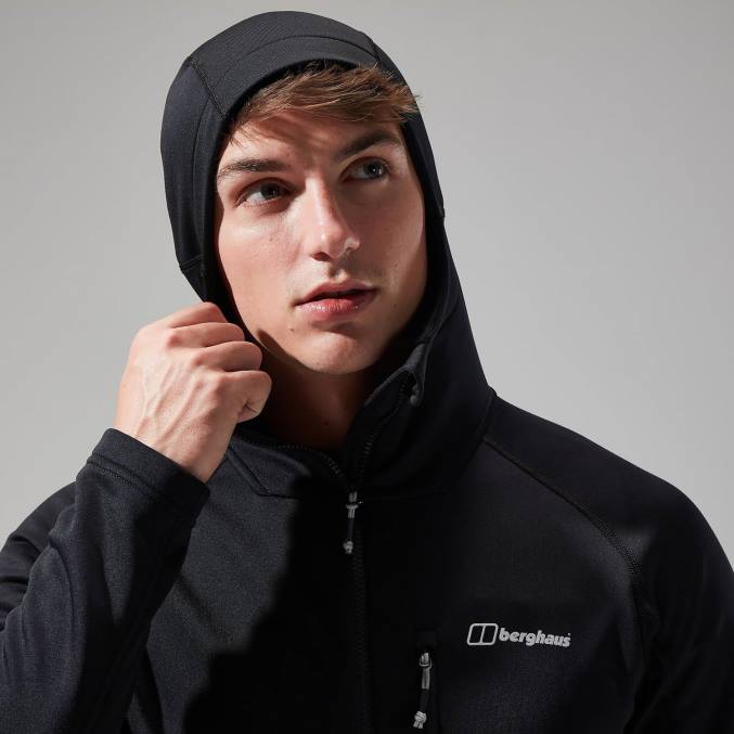 Berghaus moški jakna s kapuco carnot 6JTH122 oblačila Črna