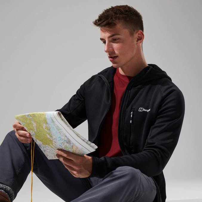 Berghaus moški jakna s kapuco carnot 6JTH122 oblačila Črna