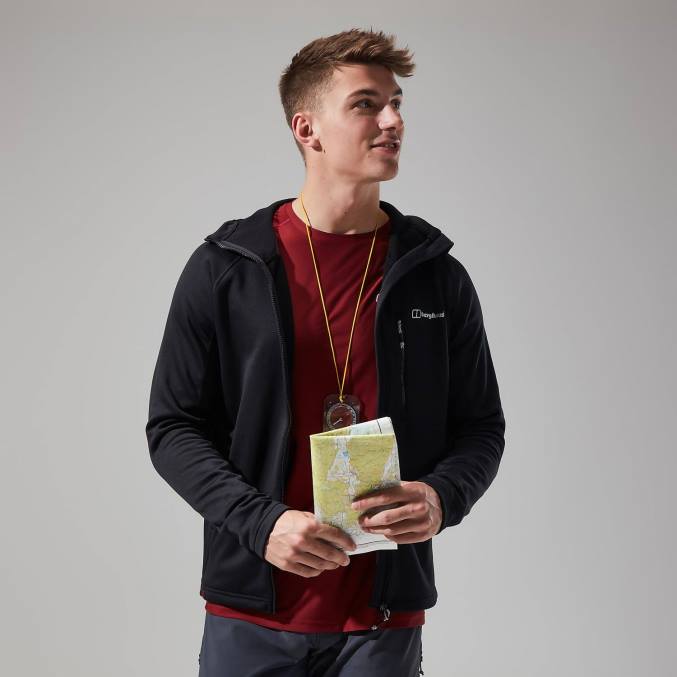 Berghaus moški jakna s kapuco carnot 6JTH122 oblačila Črna