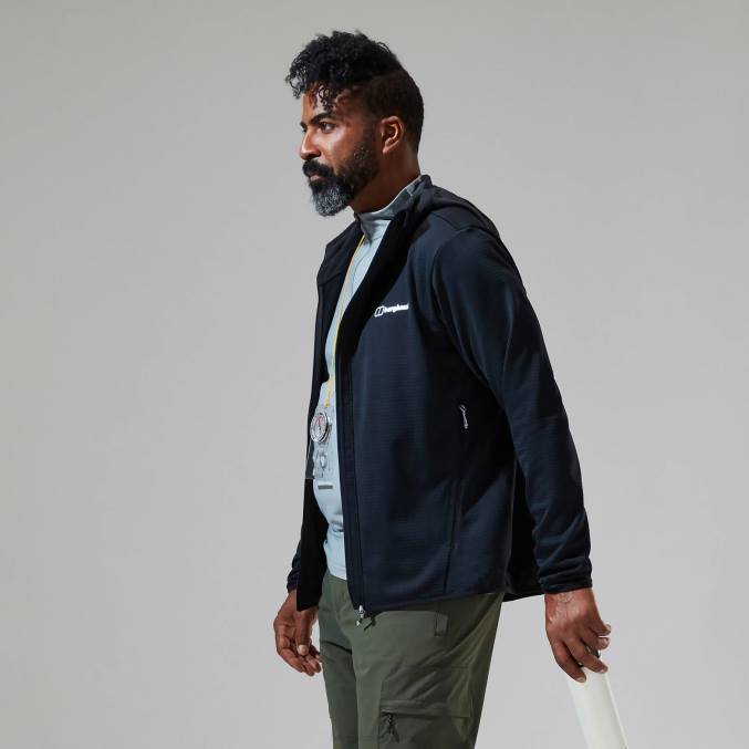 Berghaus moški keppla jakna s kapuco 6JTH124 oblačila Črna