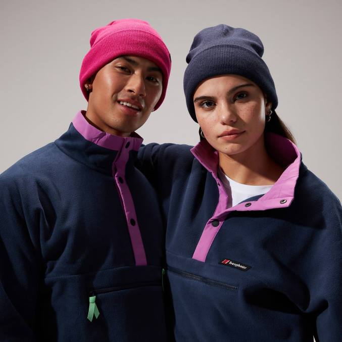 Berghaus moški polarplus crew flis 6JTH158 oblačila temno modra/vijolična