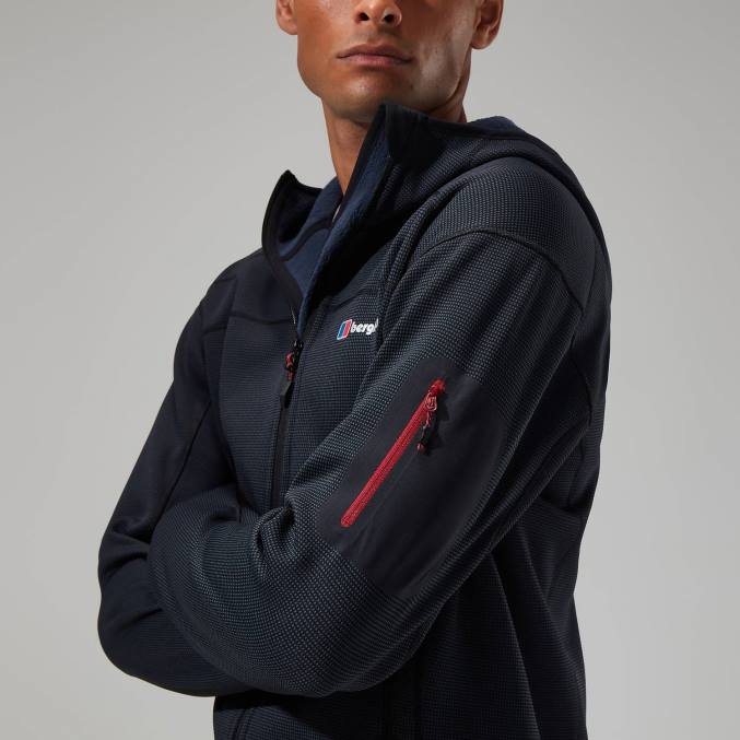 Berghaus moški pravitale mtn 2.0 jakna s kapuco 6JTH128 oblačila siva/črna