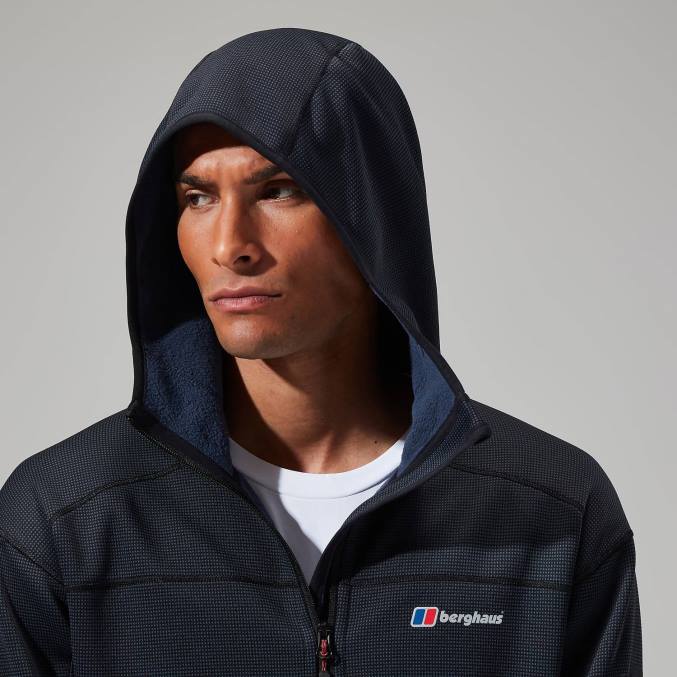 Berghaus moški pravitale mtn 2.0 jakna s kapuco 6JTH128 oblačila siva/črna