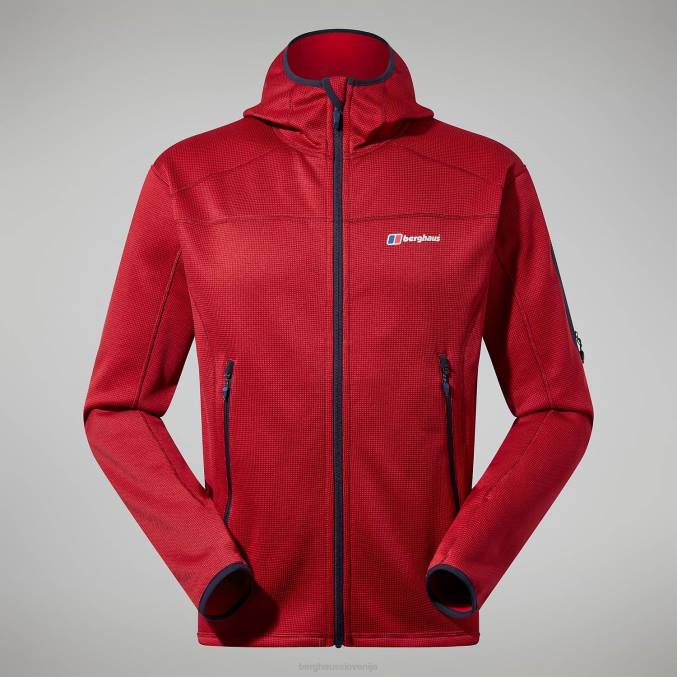Berghaus moški pravitale mtn 2.0 jakna s kapuco 6JTH131 oblačila temno rdeča/rdeča