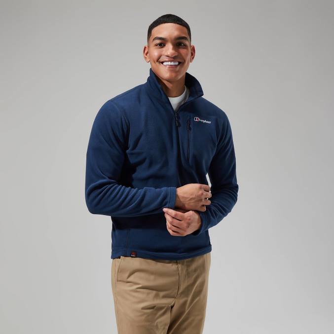 Berghaus moški prism micro polartec pol zip flis 6JTH156 oblačila temno modra