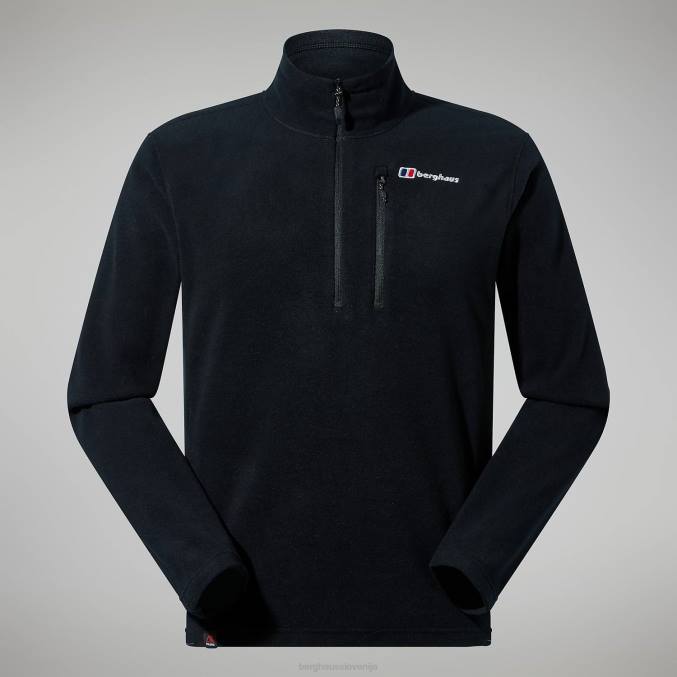 Berghaus moški prism micro polartec polovična zadrga 6JTH114 oblačila Črna