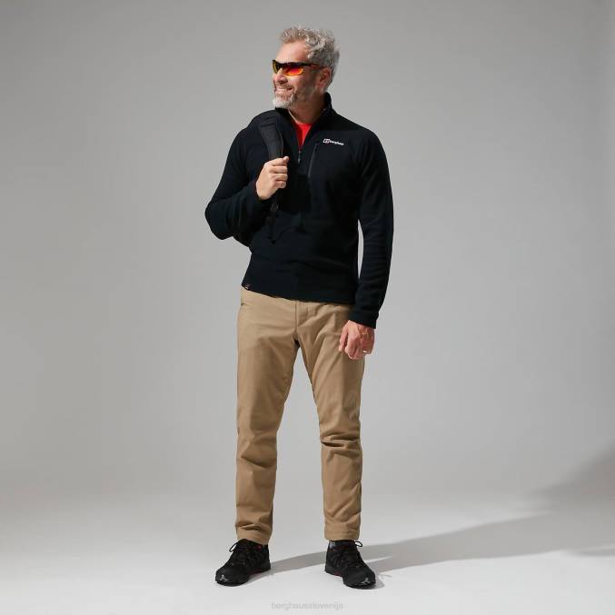 Berghaus moški prism micro polartec polovična zadrga 6JTH114 oblačila Črna