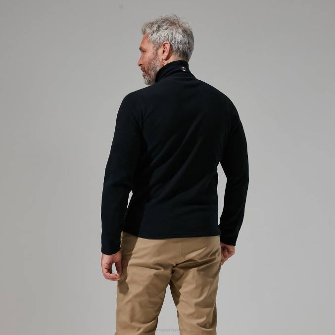 Berghaus moški prism micro polartec polovična zadrga 6JTH114 oblačila Črna