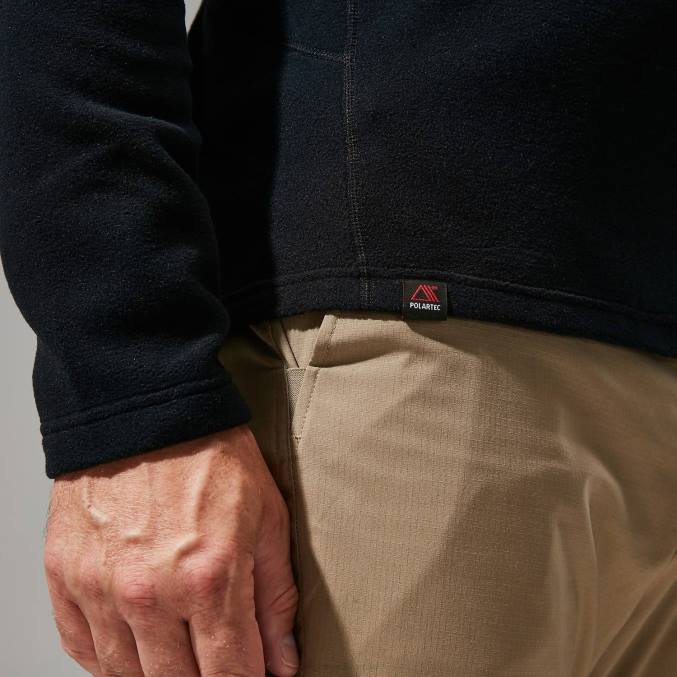 Berghaus moški prism micro polartec polovična zadrga 6JTH114 oblačila Črna