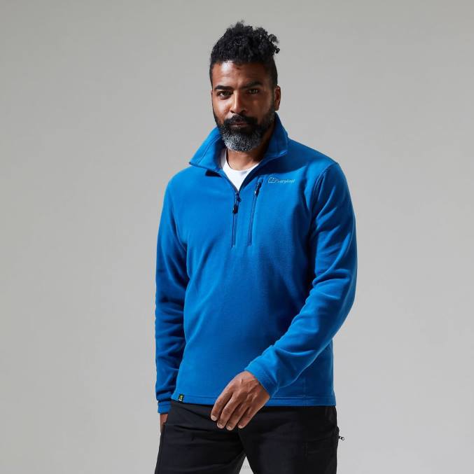 Berghaus moški prism micro polartec polovična zadrga 6JTH115 oblačila modra