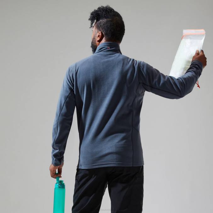 Berghaus moški prism micro polartec polovična zadrga 6JTH155 oblačila temno siva