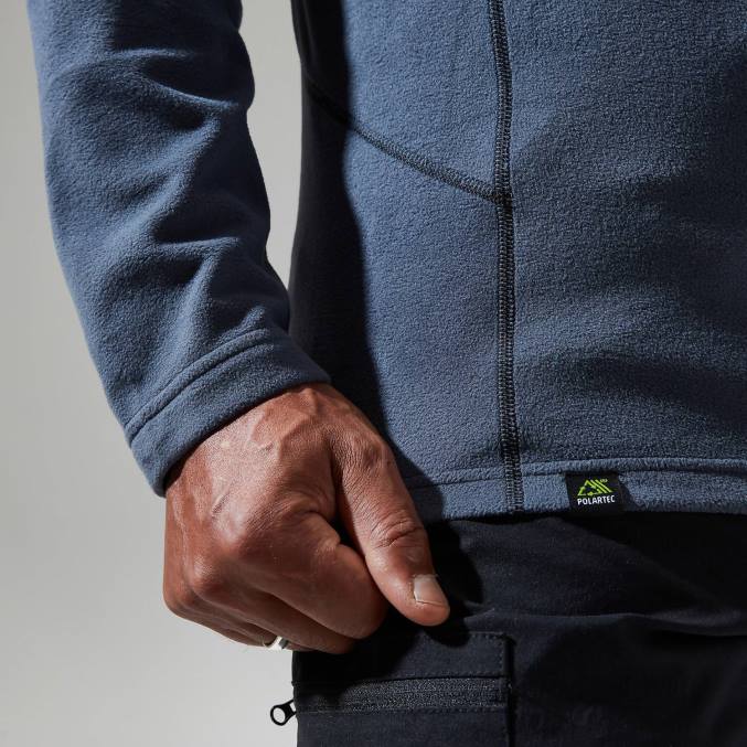 Berghaus moški prism micro polartec polovična zadrga 6JTH155 oblačila temno siva