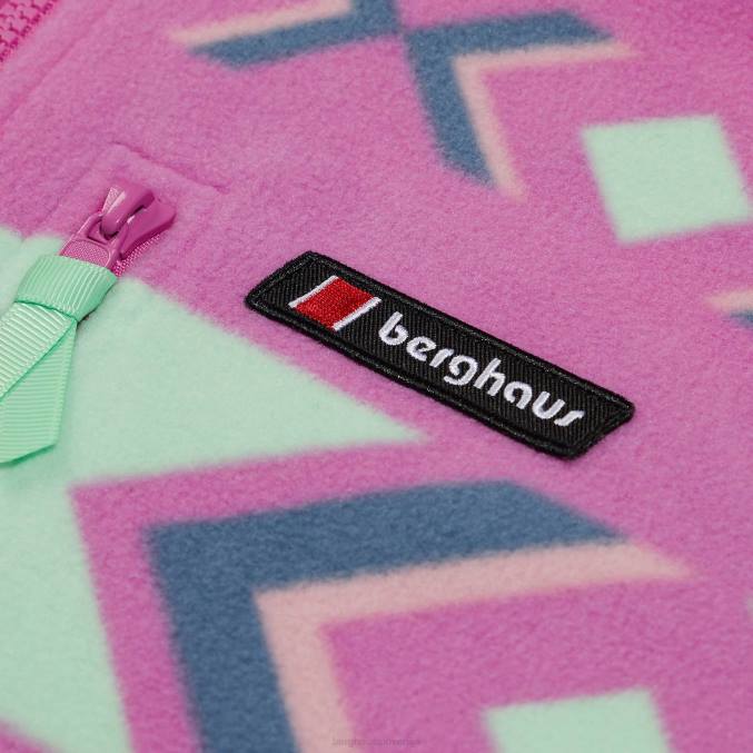 Berghaus moški prism print trango flis s polzadrgo 6JTH135 oblačila vijolična/turkizna