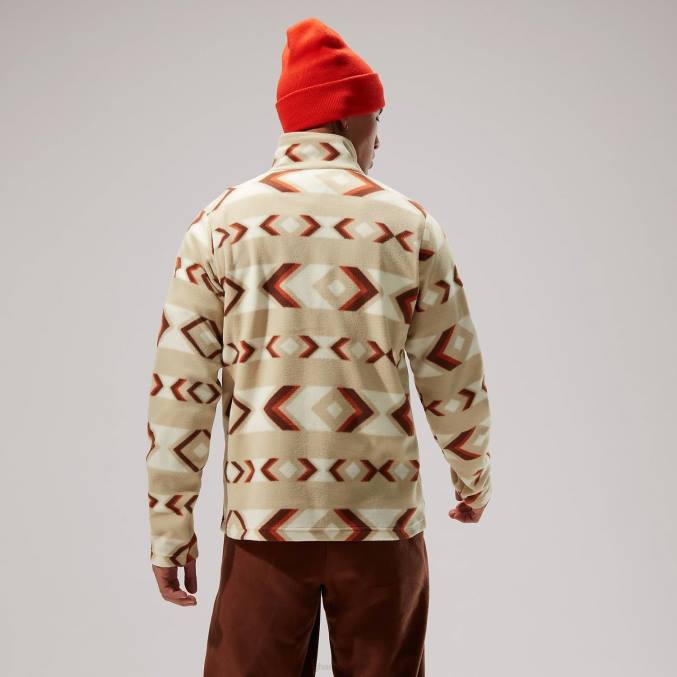 Berghaus moški prism print trango flis s polzadrgo 6JTH136 oblačila naravna/rjava