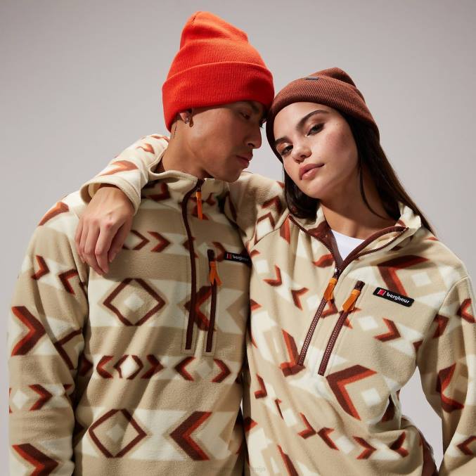 Berghaus moški prism print trango flis s polzadrgo 6JTH136 oblačila naravna/rjava