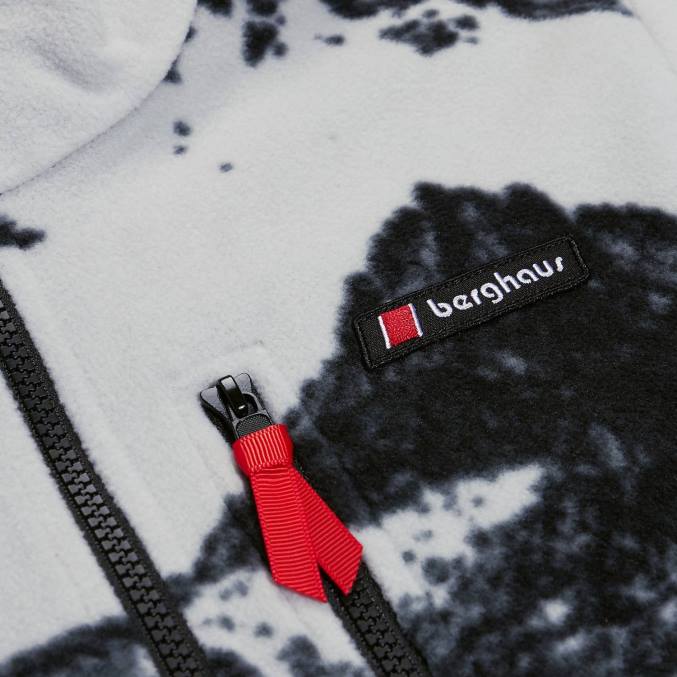 Berghaus moški prism print trango flis s polzadrgo 6JTH137 oblačila siva/črna