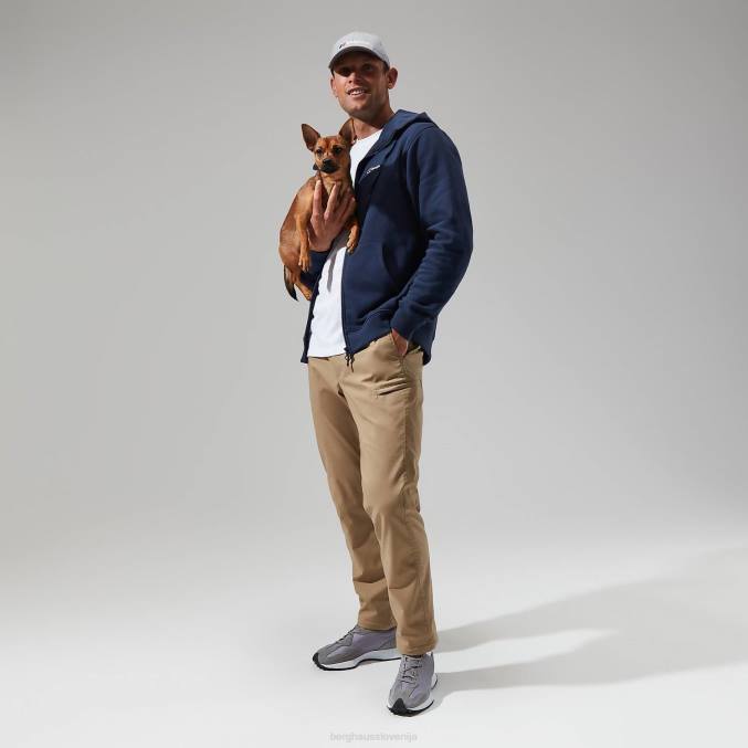 Berghaus moški pulover s kapuco s polno zadrgo in logotipom 6JTH143 oblačila modra