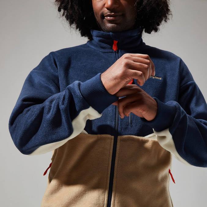 Berghaus moški retrorise jakna 6JTH150 oblačila temno modra/naravna