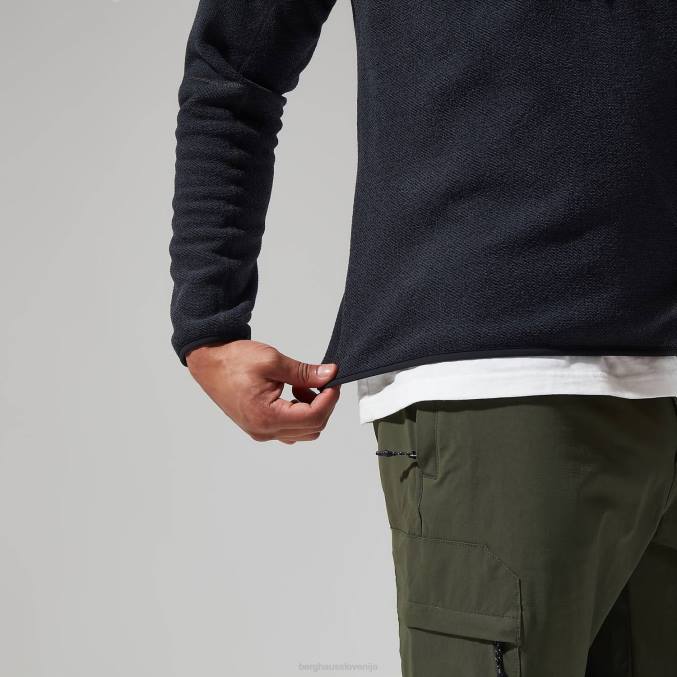 Berghaus moški stainton 2.0 polovična zadrga 6JTH119 oblačila Črna