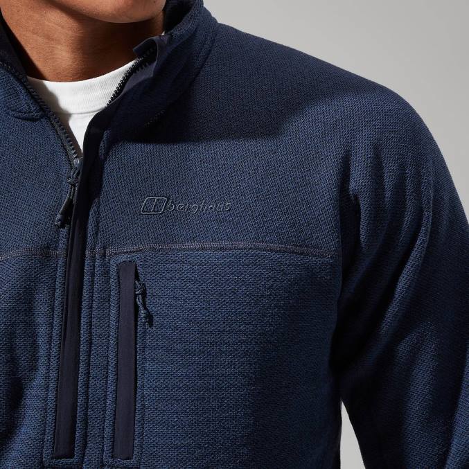 Berghaus moški stainton 2.0 polovična zadrga 6JTH120 oblačila modra