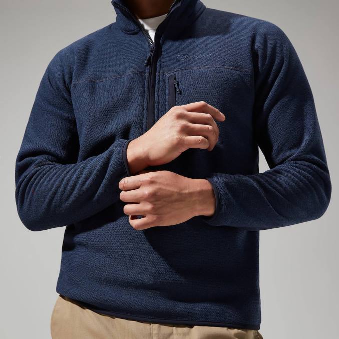 Berghaus moški stainton 2.0 polovična zadrga 6JTH120 oblačila modra