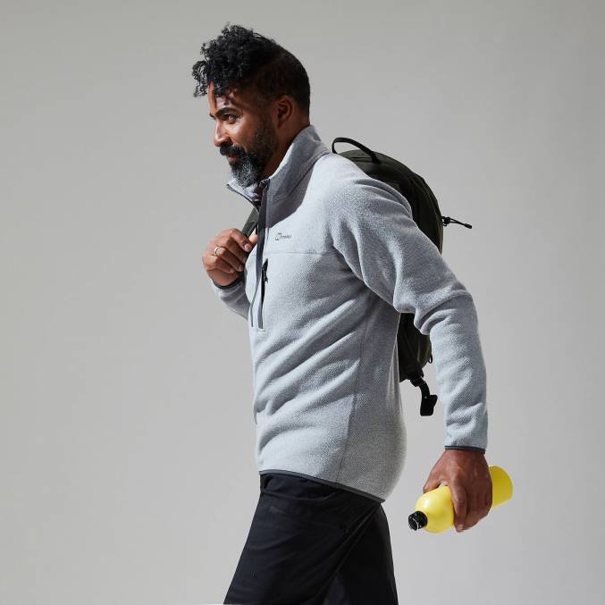 Berghaus moški stainton 2.0 polovična zadrga 6JTH121 oblačila siva