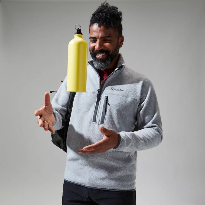 Berghaus moški stainton 2.0 polovična zadrga 6JTH121 oblačila siva