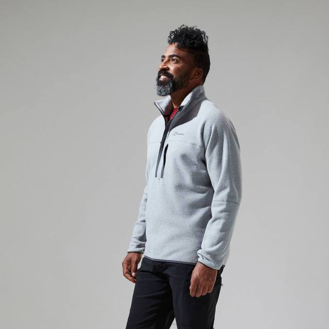 Berghaus moški stainton 2.0 polovična zadrga 6JTH121 oblačila siva