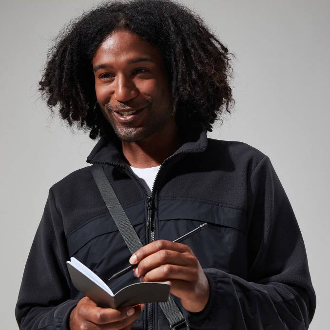 Berghaus moški tannen flis jakna 6JTH162 oblačila jet črna