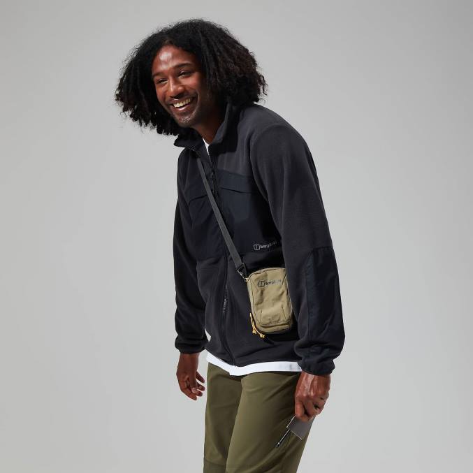 Berghaus moški tannen flis jakna 6JTH162 oblačila jet črna