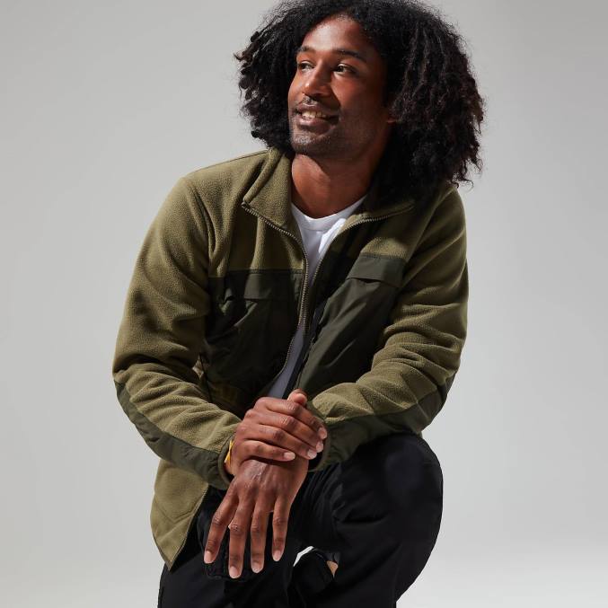 Berghaus moški tannen flis jakna 6JTH164 oblačila oljčna noč/gozdna noč