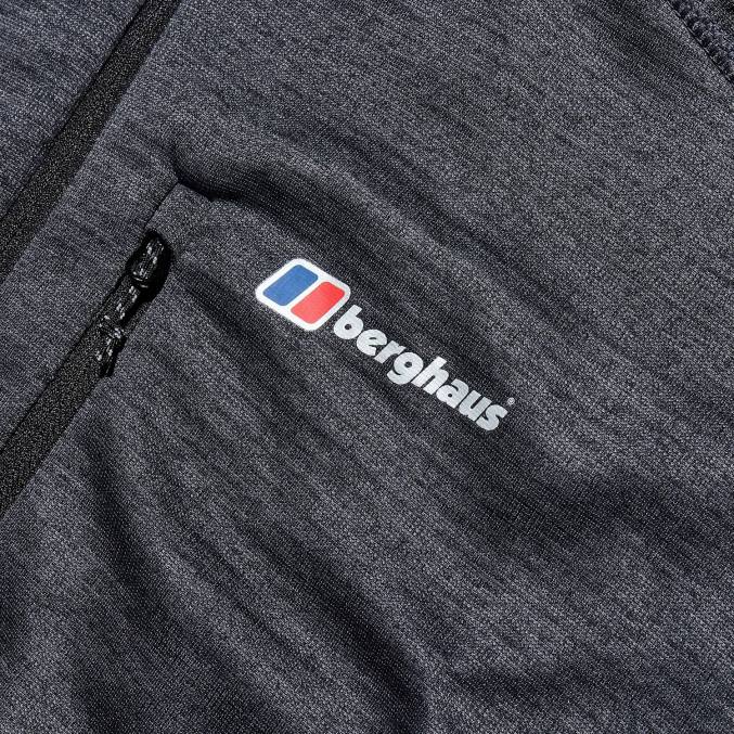 Berghaus moški urban spitzer pol zip 6JTH112 oblačila urb jet črne/sive črte