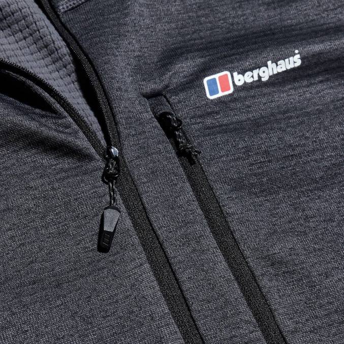 Berghaus moški urban spitzer pol zip 6JTH112 oblačila urb jet črne/sive črte