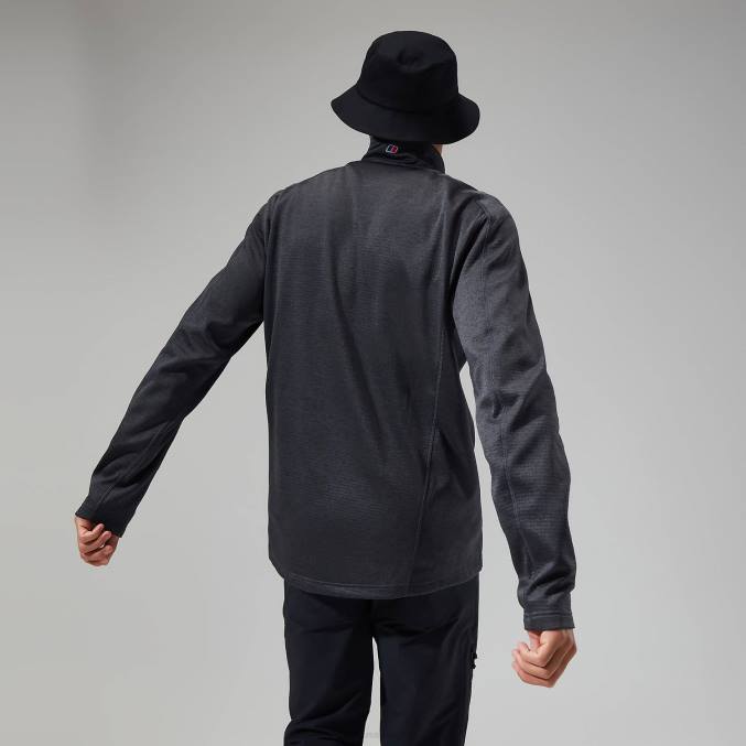 Berghaus moški urban spitzer pol zip 6JTH112 oblačila urb jet črne/sive črte