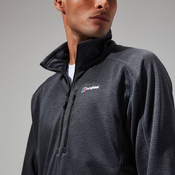 Berghaus moški urban spitzer pol zip 6JTH112 oblačila urb jet črne/sive črte