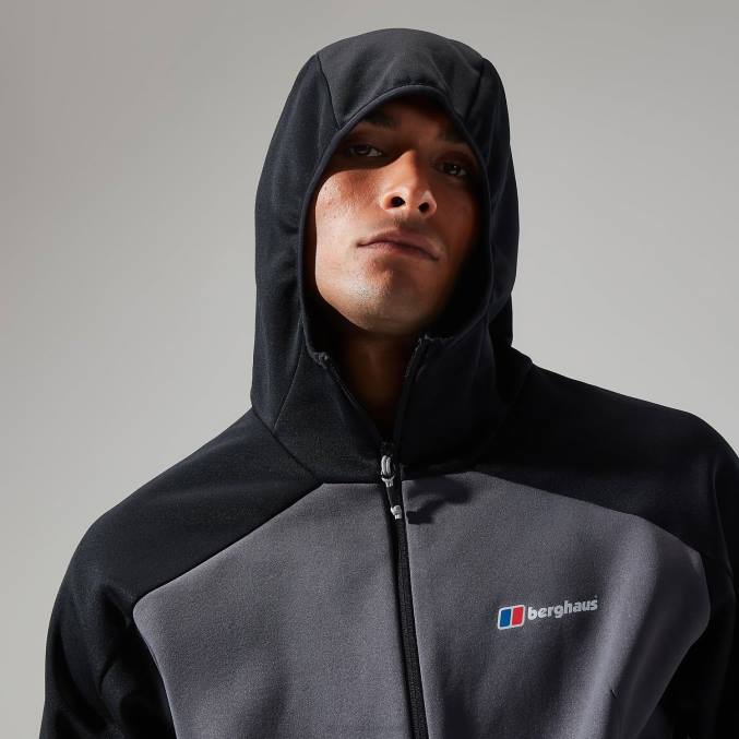 Berghaus moški urbana gyber jakna 6JTH133 oblačila črtasto siva/črna