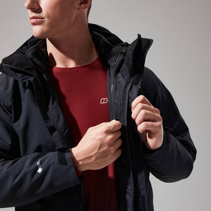 Berghaus moški jakna hillwalker gemini 3v1 6JTH49 oblačila Črna