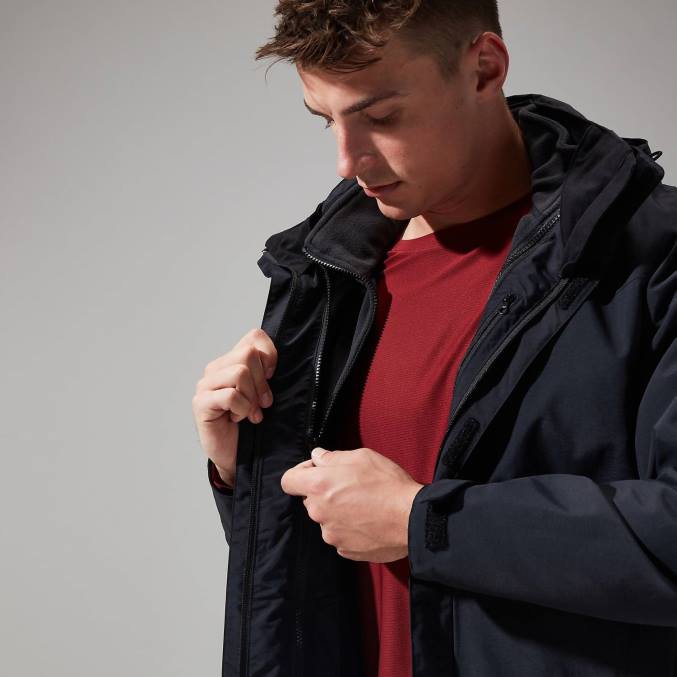 Berghaus moški jakna hillwalker gemini 3v1 6JTH49 oblačila Črna