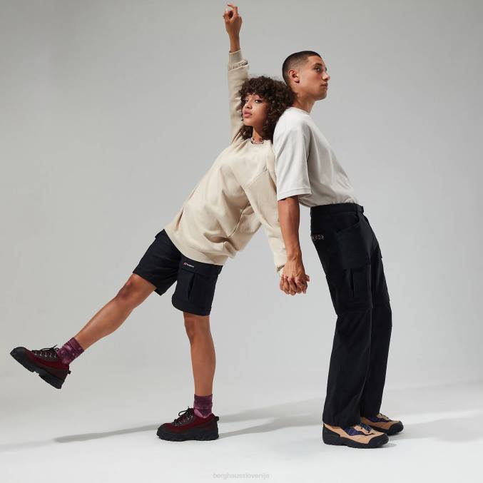 Berghaus moški dolpa cargo hlače z zadrgo 6JTH261 oblačila Črna