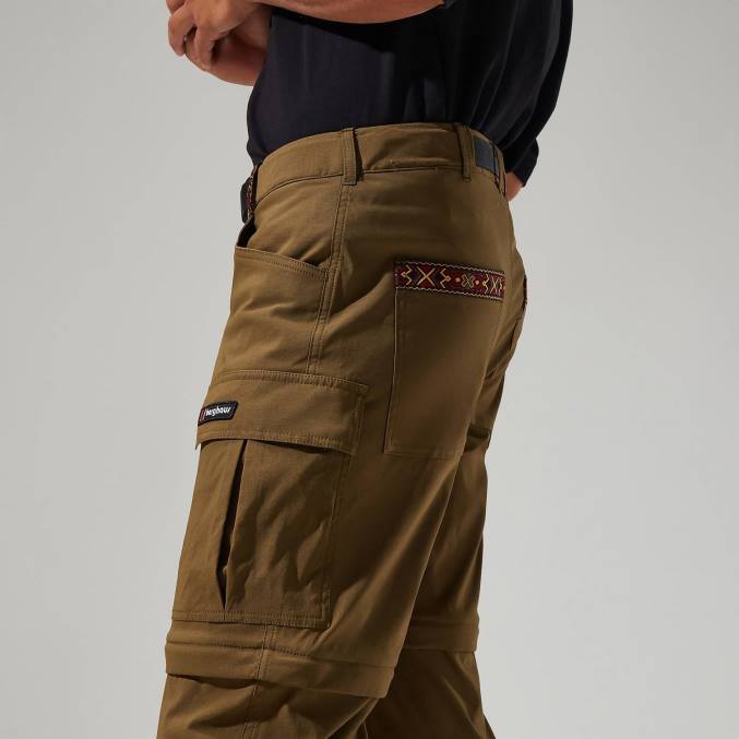 Berghaus moški dolpa cargo hlače z zadrgo 6JTH262 oblačila temno zelena