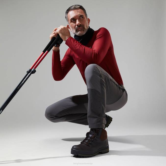 Berghaus moški hlače za hitro pohodništvo 6JTH229 oblačila temno siva