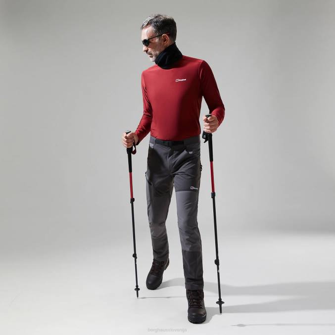 Berghaus moški hlače za hitro pohodništvo 6JTH229 oblačila temno siva