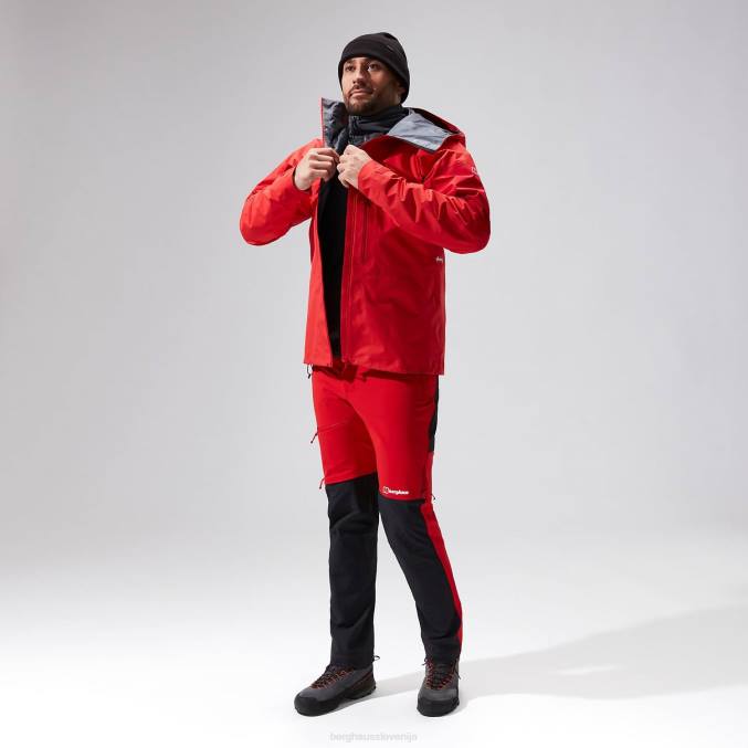 Berghaus moški mtn vodnik alpske hlače 6JTH259 oblačila rdeča/črna